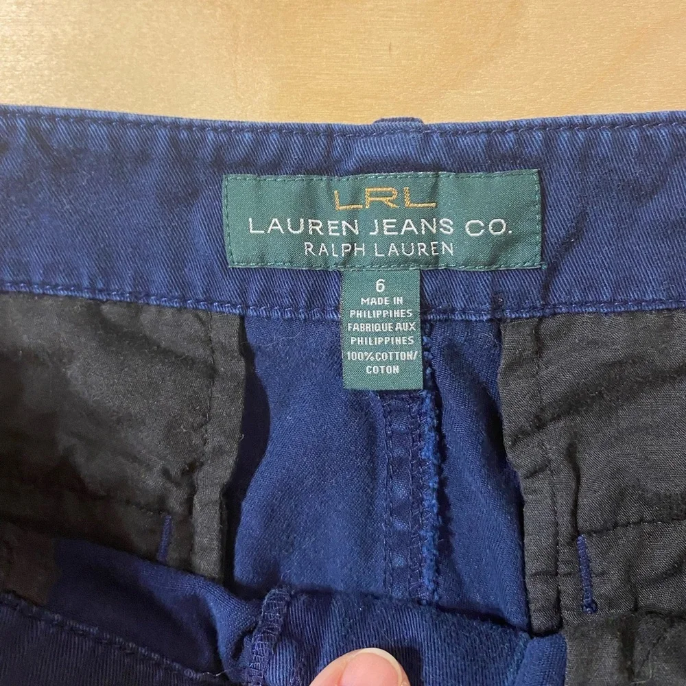 Ralph Lauren Navy Blue Flat Front Shorts 6 (PQ)